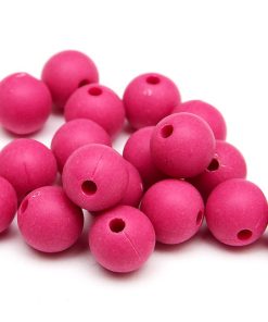 Matta akrylpärlor Opak Magenta 7mm