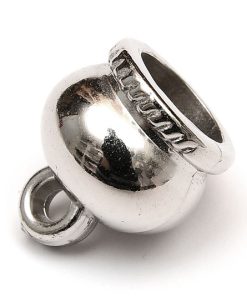 Stort ändfäste med ögla i Akryl, Antiksilver 15x12mm