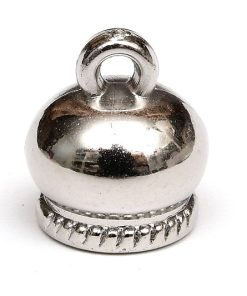 Stort ändfäste med ögla i Akryl, Antiksilver 15x12mm