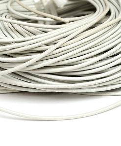 Äkta Lädersnöre 2mm Vit