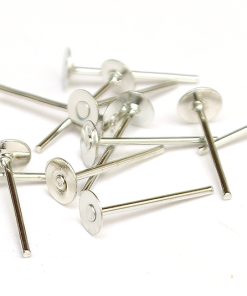 Antiksilver öronstickor med platta