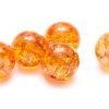 Krackelerade Glaspärlor 12mm Orange