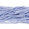 Hel sträng Vaxade glaspärlor 6mm Ljuslila