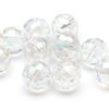 fasetterade glaspärlor 10mm Klar AB