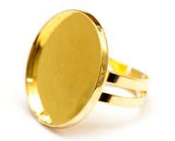 Guldpläterad Ringstomme 23mm