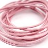 Äkta lädersnöre 2mm Rosa