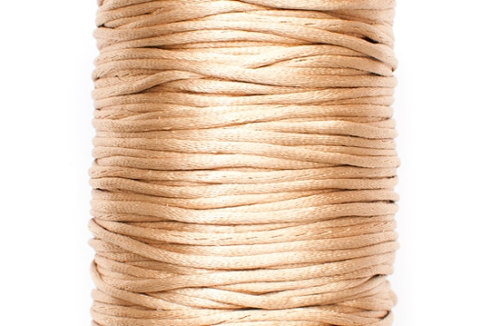 Satintråd Rattail Beige 2mm