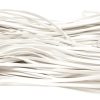 Platt läderband Vit