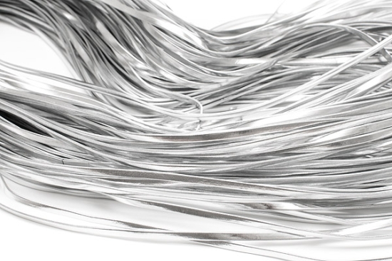 Platt läderband Silver