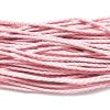 Flätat lädersnöre 3mm Rosa