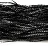 Flätat läderband 8mm Svart