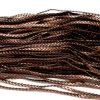 Flätat läderband 8mm Koppar