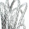Faux Lädersnöre flätat Silver