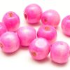 Träpärlor Runda 12mm Rosa