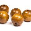 Träpärlor Ljusbrun 18mm