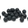 Matta akrylpärlor Svart 7mm