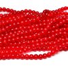 Krackelerade glaspärlor 8mm Röd