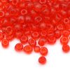 Seed beads 6/0, 4mm, Transparent röd