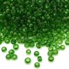 Seed beads 8/0, 3mm, Transp. mörkgrön
