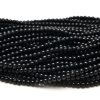 Glaspärlor Runda 4mm 80st Svart