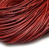 Äkta lädersnöre 2mm Maroon