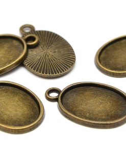 Vintage stomme Oval 18x13mm, 5st