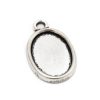Antiksilver stomme Oval 14x10mm
