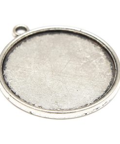 Antiksilver stomme Rund 25mm