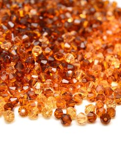 Fasetterade bicones 4mm Brun MIX