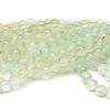 Frostade glaspärlor 8mm Aqua med guldskimmer