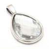 Antiksilver hänge med Klar droppe 28x21mm