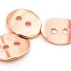 Metallknapp simpel, roséguld, 3st