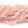 Halvädelstenschips Rosenkvarts, hel sträng