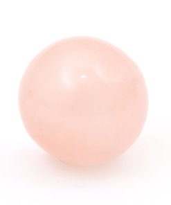 Rosenkvarts slät, rund sten. Utan hål (välj till fäste)