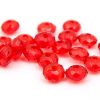 Fasetterade akrylrondeller Röd, 20st