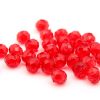 Fasetterade akrylrondeller Röd 6x4mm, 30st