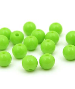 Skarvfria akrylpärlor 7mm Ljusgrön, 20st