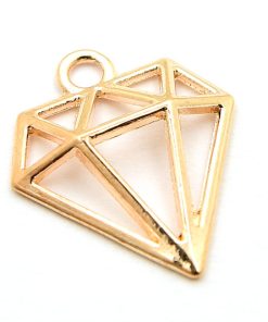 Guldpläterad berlock, Diamant