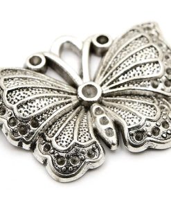 Antiksilver berlock, Fjäril med plats för små strass