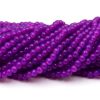Jadeimitation Runda 6mm Plommonlila ca 133st
