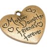 Vintage berlock med budskap "Mother daughter friends forever"
