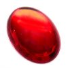 Slät cabochon Oval Röd 25x18mm, Akryl