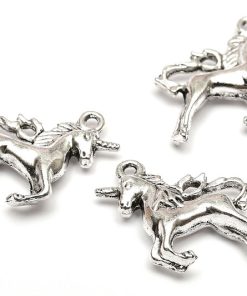 Antiksilver berlock Enhörningar 3st