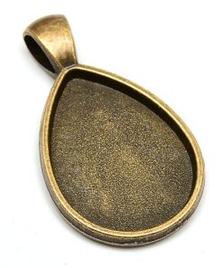 Vintage hänge för droppe 25x18mm