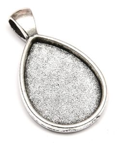 Antiksilver hänge för droppe 25x18mm