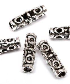 Antiksilver mellandelar metallpärlor tuber 5st