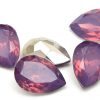 Cabochon med opaleffekt, Droppe, Plommon 18x12mm