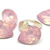 Cabochon med opaleffekt, Droppe, Rosa 14x10mm