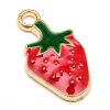 Emaljerad jordgubbe ljus guld