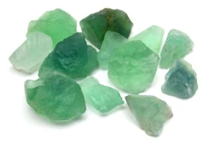 Råhuggen Grön Fluorit stor kristall utan hål